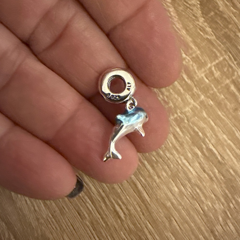 Silver Dolphin Charm For Bracelets - image 2